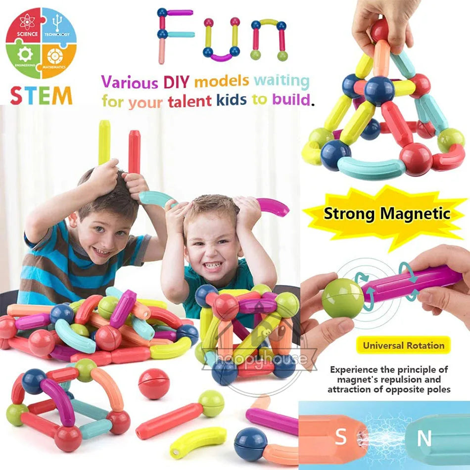 STEM Magnetic Building Toys – Educational Construction Set for Children
