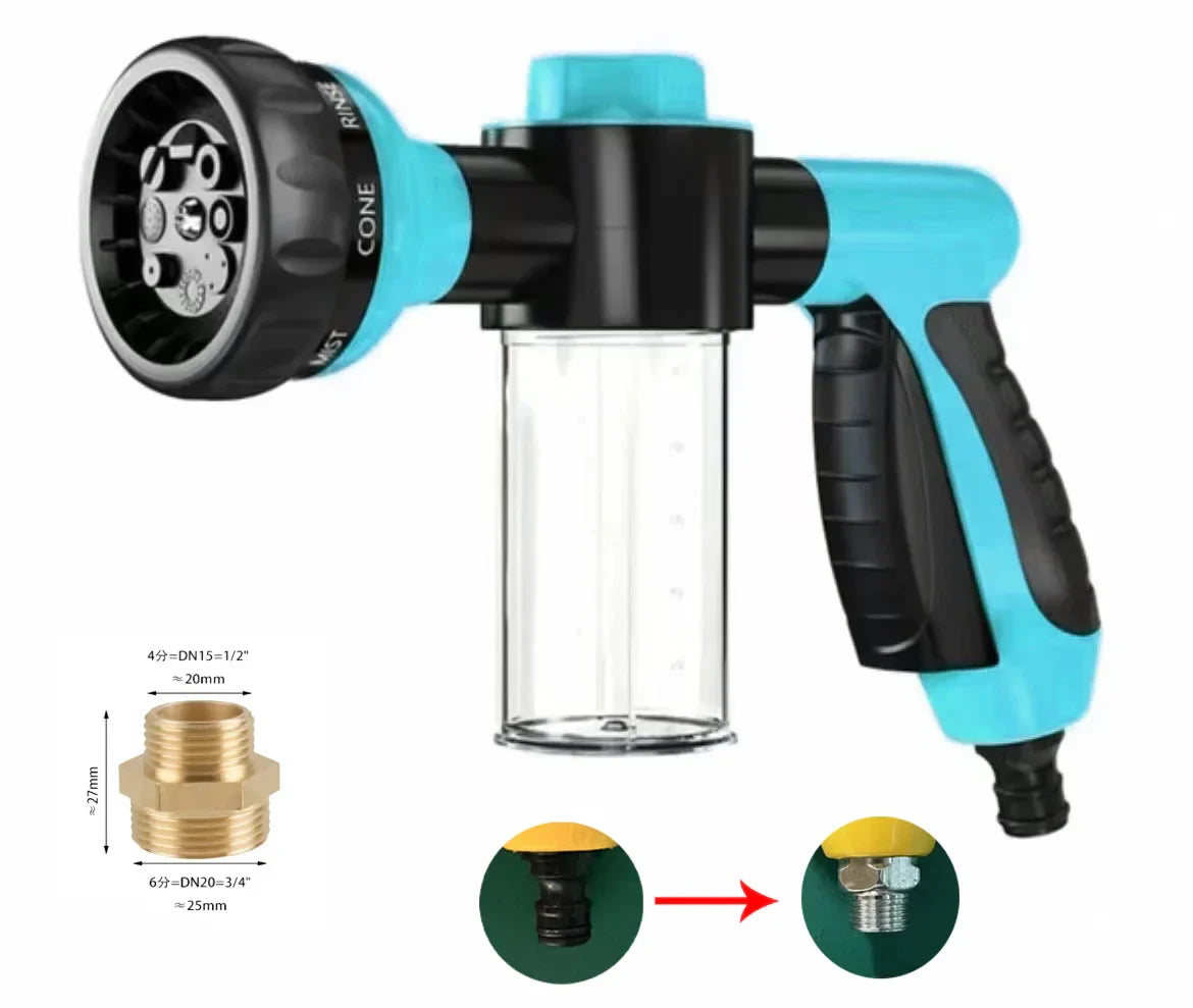 Adjustable Pet Wash Sprayer – Foam & Rinse Hose Attachment for Dogs